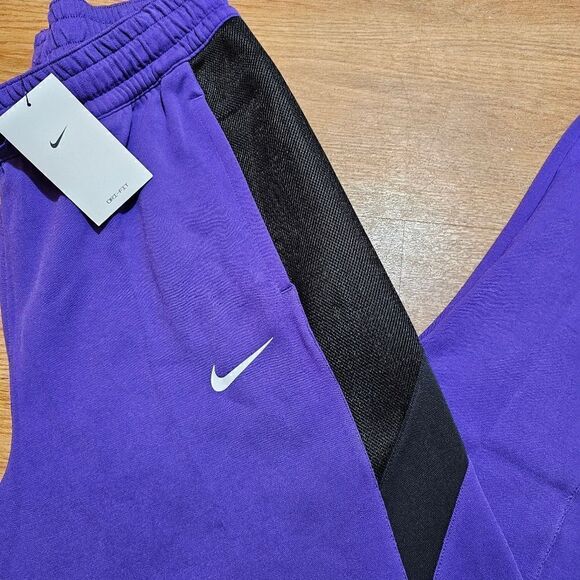 Nike Showtime Lakers Basketball Pants Joggers Purple Black Men's Medium M Tech - Picture 12 of 13